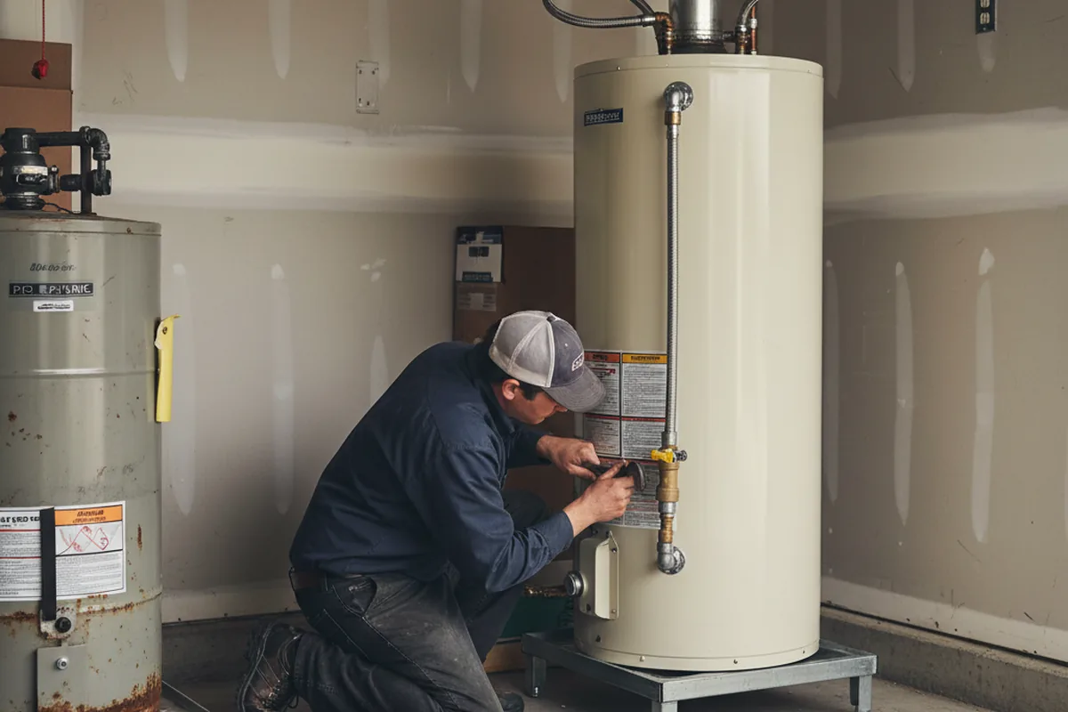 Water heater and shutoff valve replacement in Mammoth